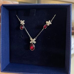 Swarovski necklace and earrings